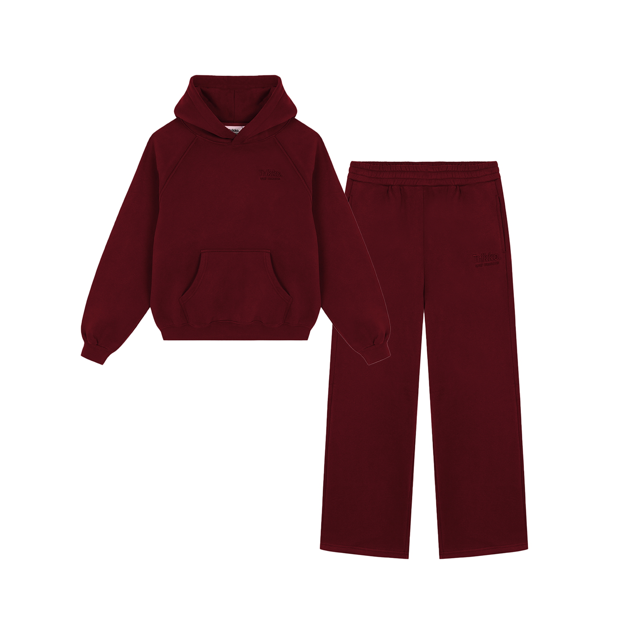 burgundy-basic BURGUNDY TRACKSUIT - Image 1
